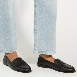 Dune Ginelli Black Penny Loafer Slip On Shoes Size 41